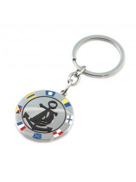 Portachiavi uomo ancora barca bandiere nautiche marinari prt0044