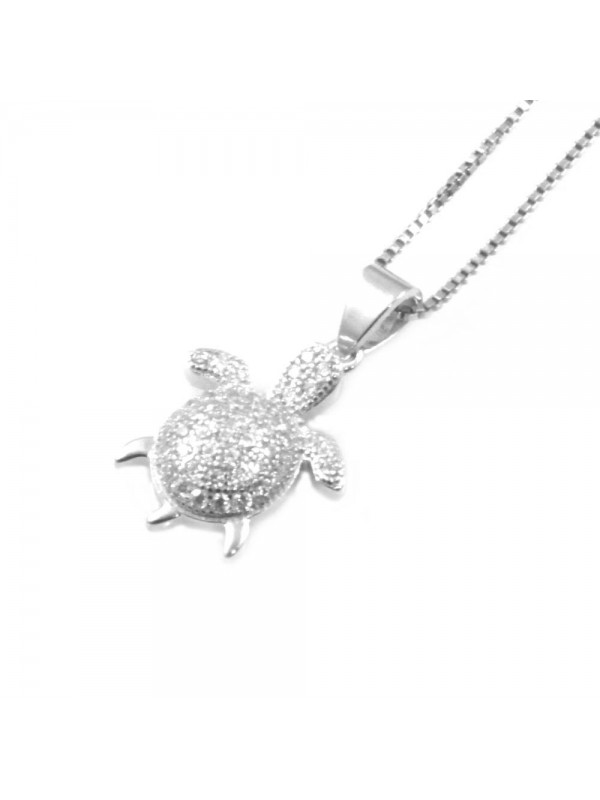 Collana con tartaruga donna in argento 925 cln0319