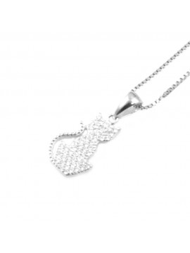 Collana con gatto gattino donna in argento 925 - cln0361
