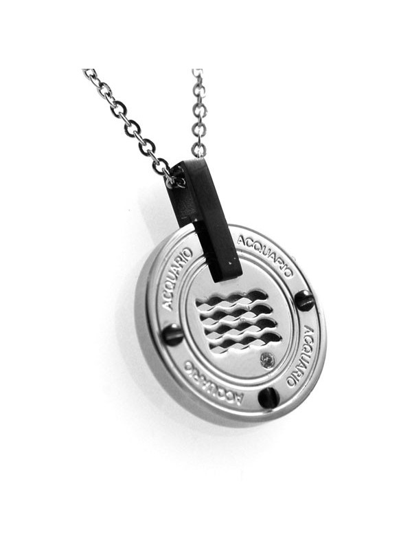Collana con segno zodiacale acquario