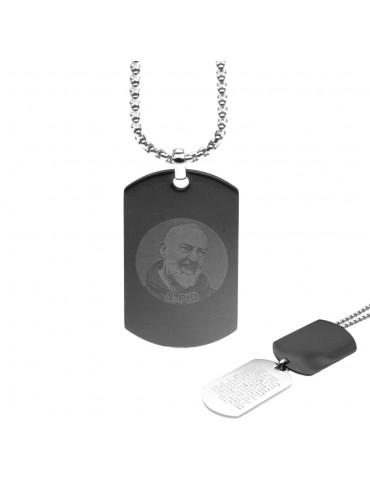 Collana di padre pio medaglia ciondolo santo di pietralcina - cll0932