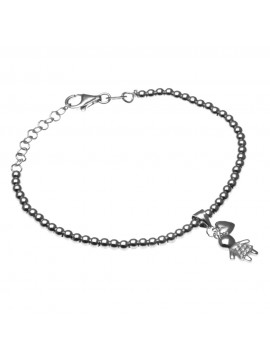 bracciale con bebe donna bambina femminuccia in argento e zirconi - bcc1538