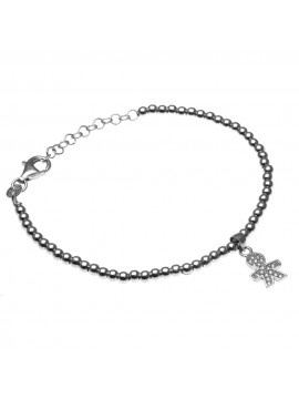 bracciale con bebe donna bambino maschietto in argento e zirconi - bcc1566