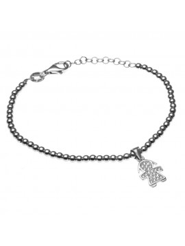 bracciale con bebe donna bambina femminuccia in argento e zirconi - bcc1572