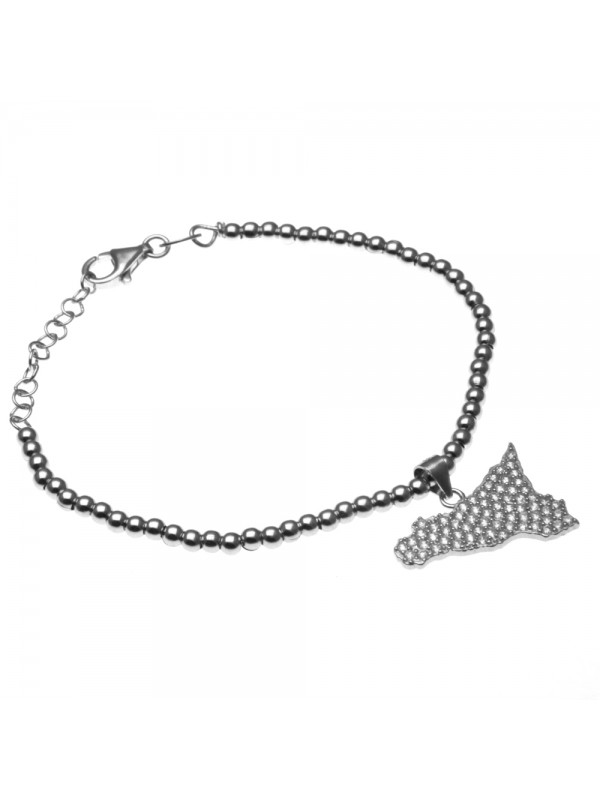 bracciale con sicilia donna in argento e zirconi - bcc1660