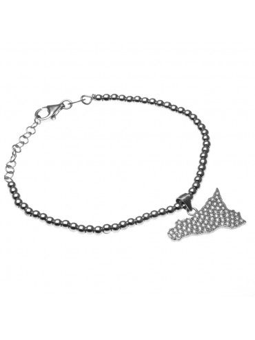 bracciale con sicilia donna in argento e zirconi - bcc1660