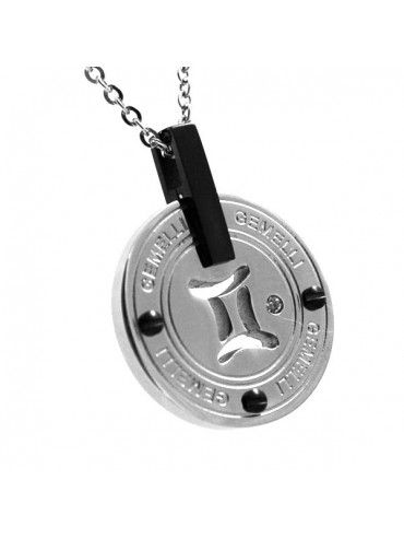 Collana con segno zodiacale gemelli