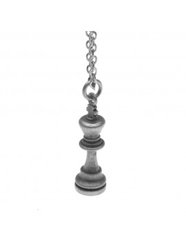 Collana con re di scacchi ciondolo in argento invecchiato cln0037