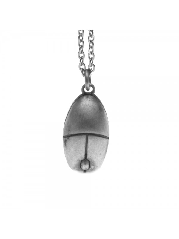 Collana con mouse ciondolo in argento invecchiato cln0185