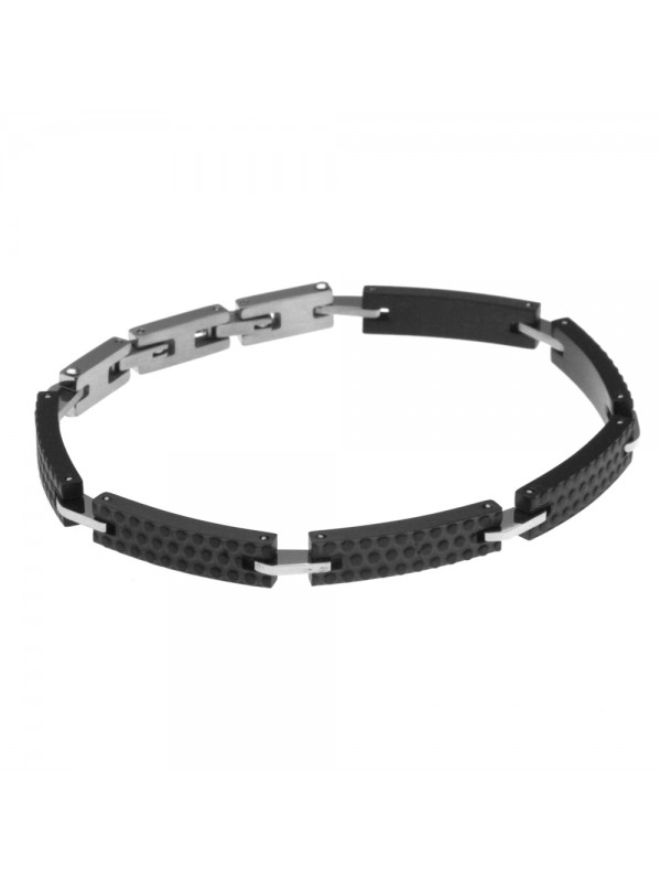 Bracciale uomo in acciaio e titanio leggerissimo - bcc0158
