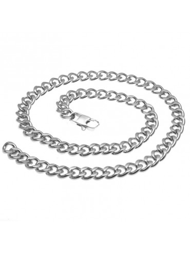 Collana uomo in acciaio maglia grumetta grande - cln0443