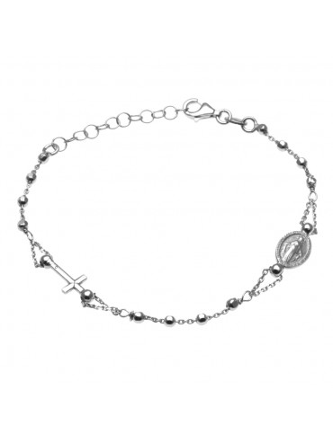 Bracciale rosario uomo donna in argento 925 - bcc1042