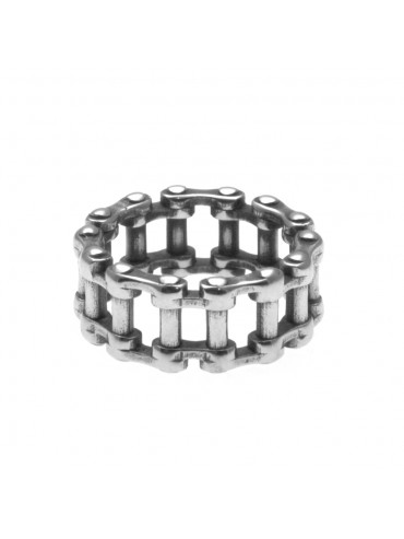 anello uomo catena moto in acciaio misura 18
