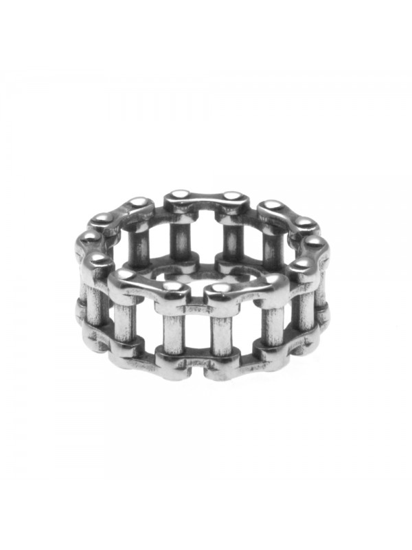 anello uomo catena moto in acciaio misura 22