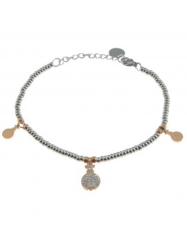 Bracciale coccinella donna ragazza acciaio bcc0355