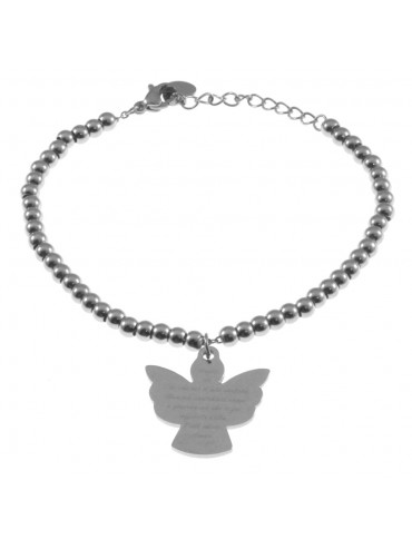 bracciale angelo custode donna in acciaio bcc1598