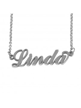 Collana con nome linda in acciaio cll0534