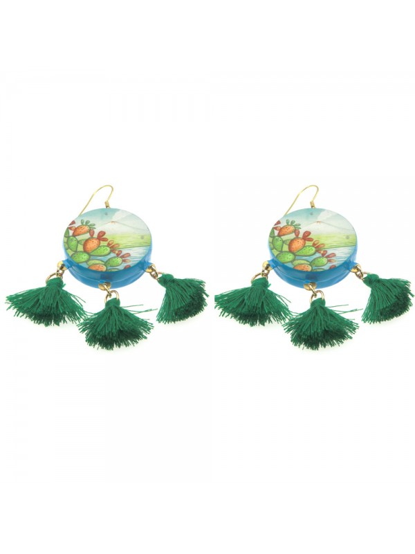Orecchini siciliani tamburello donna occ0022