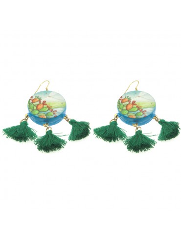 Orecchini siciliani tamburello donna occ0022