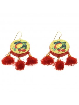 Orecchini siciliani tamburello donna occ0025