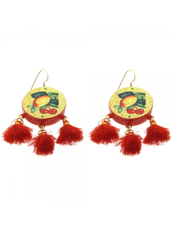 Orecchini siciliani tamburello donna occ0025