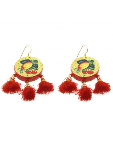 Orecchini siciliani tamburello donna occ0025