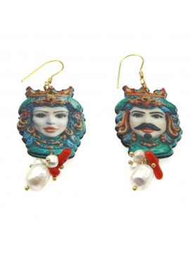 Orecchini siciliani teste di moro donna occ0026