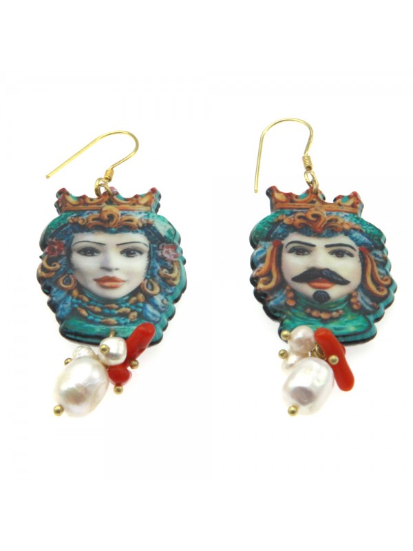 Orecchini siciliani teste di moro donna occ0026