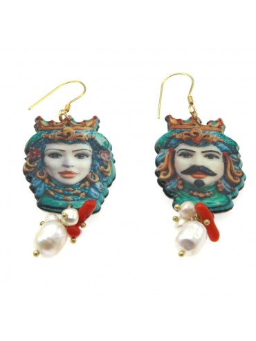 Orecchini siciliani teste di moro donna occ0026