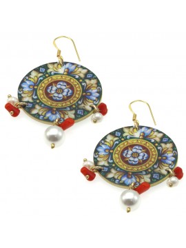 Orecchini siciliani maioliche donna occ0027
