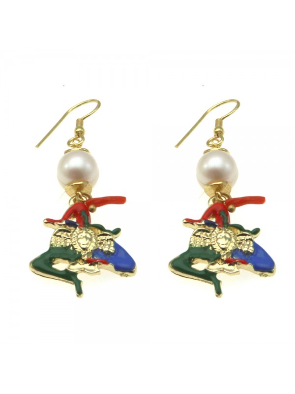 Orecchini siciliani trinacria donna occ0032