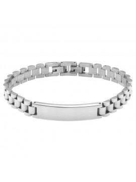 Bracciale uomo piastra per incisione in acciaio bcc0762
