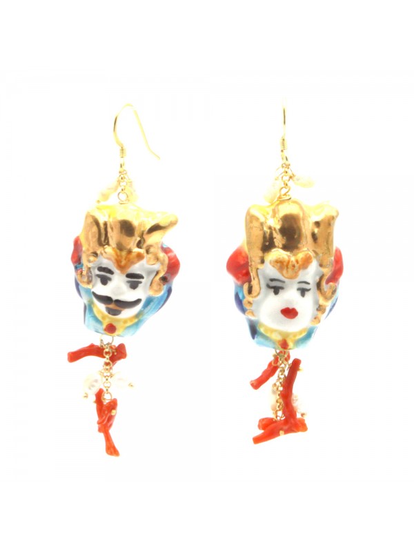 Orecchini siciliani teste di moro occ0048