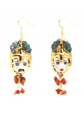 Orecchini siciliani teste di moro occ0051