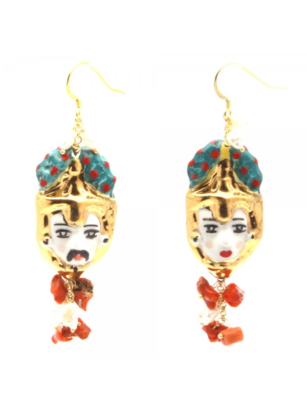 Orecchini siciliani teste di moro occ0051