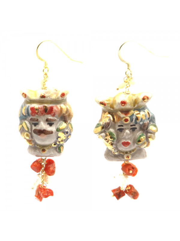 Orecchini siciliani teste di moro occ0053