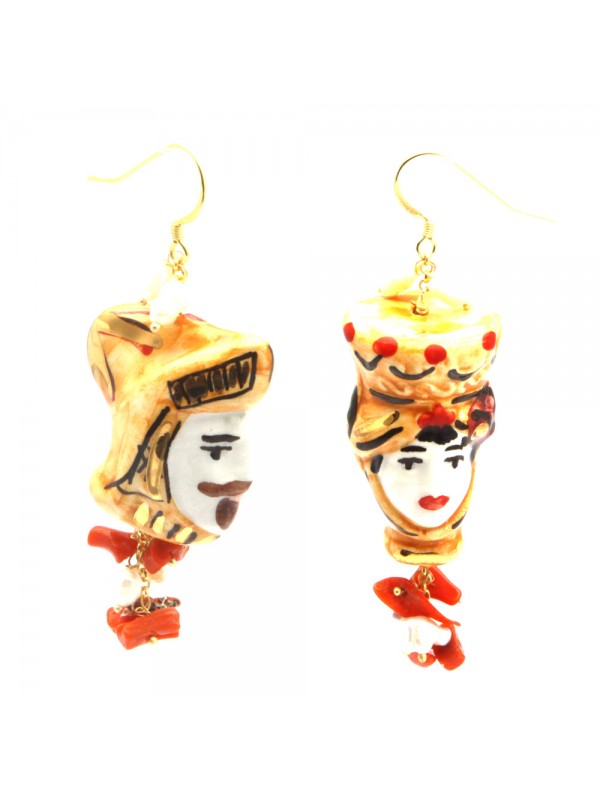 Orecchini siciliani teste di moro occ0055