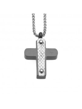 Collana croce uomo in acciaio cll0699