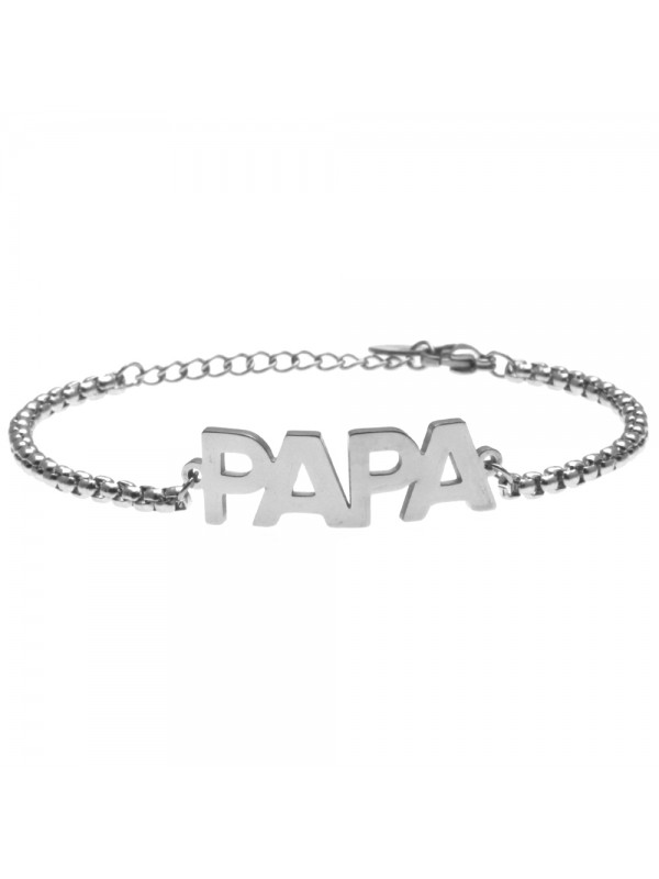 Bracciale papà scritta in acciaio inossidabile bcc0048