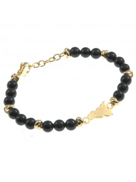 Bracciale sicilia donna acciaio e pietre - bcc0088