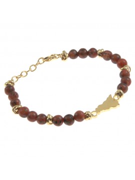 Bracciale sicilia donna acciaio e pietre - bcc0103