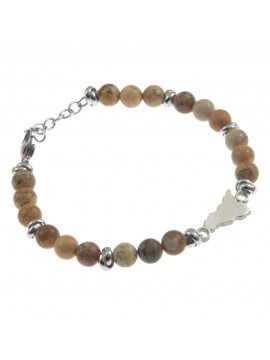 Bracciale sicilia donna acciaio e pietre - bcc0110