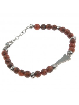 Bracciale sicilia donna acciaio e pietre - bcc0119