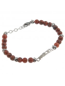 Bracciale i love sicily sicilia acciaio pietre - bcc0122