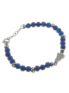 Bracciale sicilia donna acciaio e pietre - bcc0123