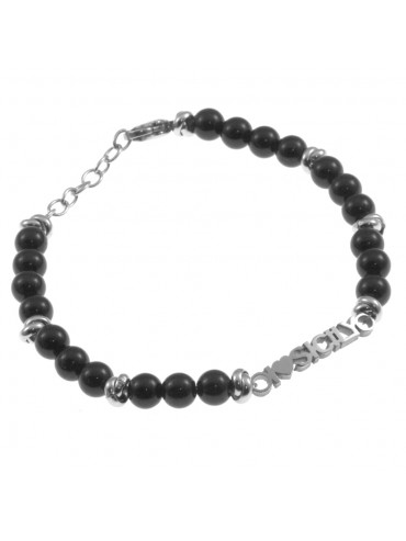 Bracciale i love sicily sicilia acciaio pietre - bcc0124