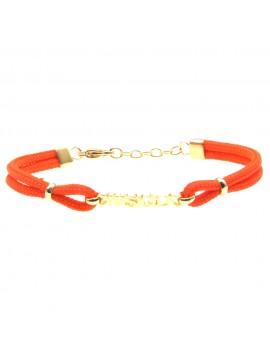 Bracciale i love sicily sicilia acciaio e cordoncino - bcc0183