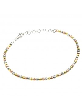 Bracciale donna argento tre colori bcc0584