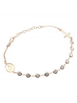 Bracciale rosario argento ramato bcc1040