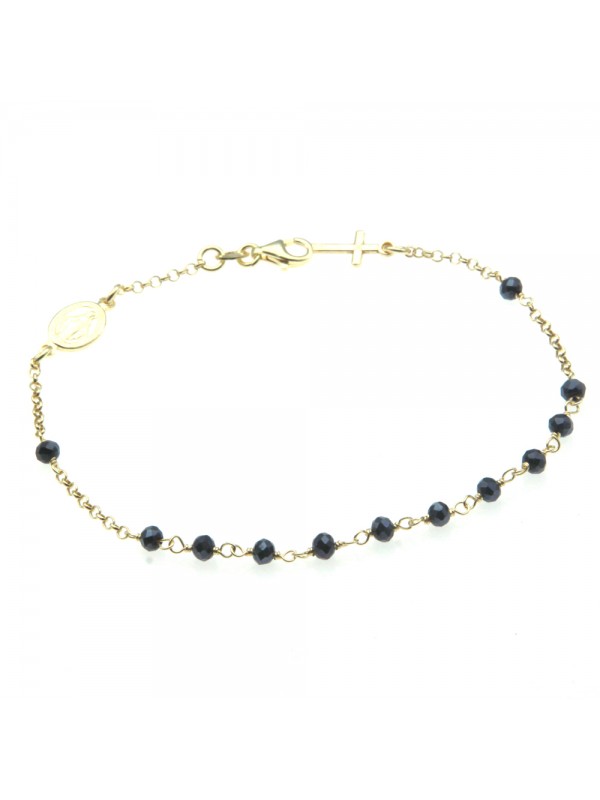 bracciale rosario in argento 925 dorato bcc1393